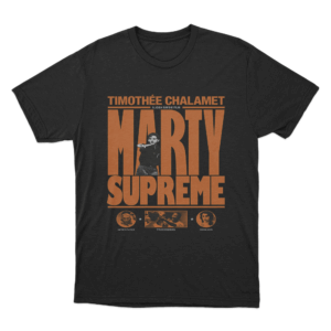 Marty Supreme Movie Poster T Shirt Black